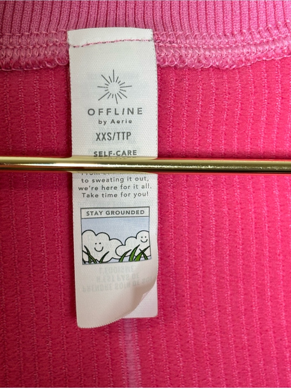 OFFLINE By Aerie Seamless Corset T-Shirt. Pink XXS - Picture 4 of 6
